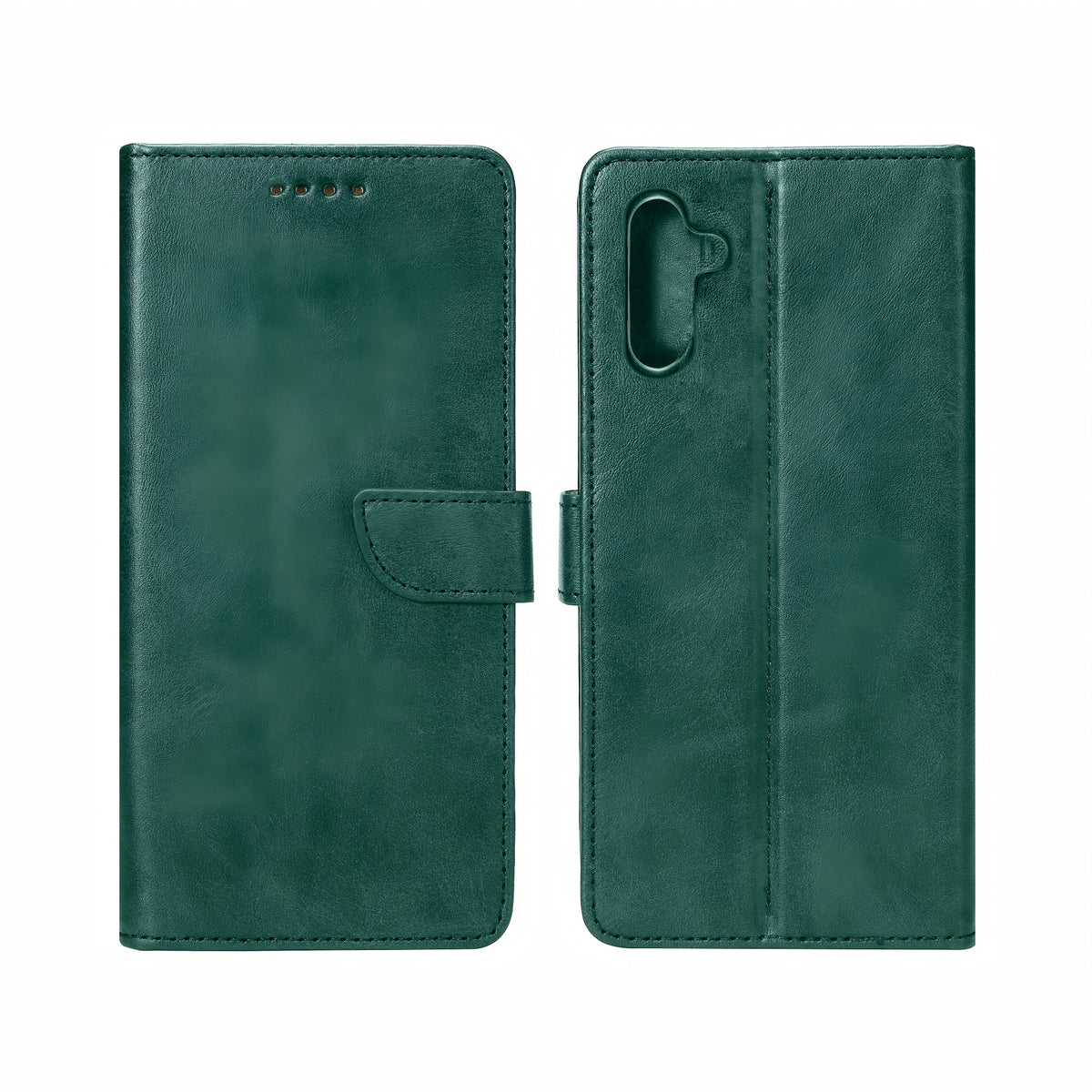 Rixus Bookcase For Samsung Galaxy A13 5G Dark Green
