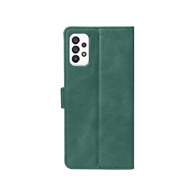 Rixus Bookcase For Samsung Galaxy A33 5G A336B Dark Green