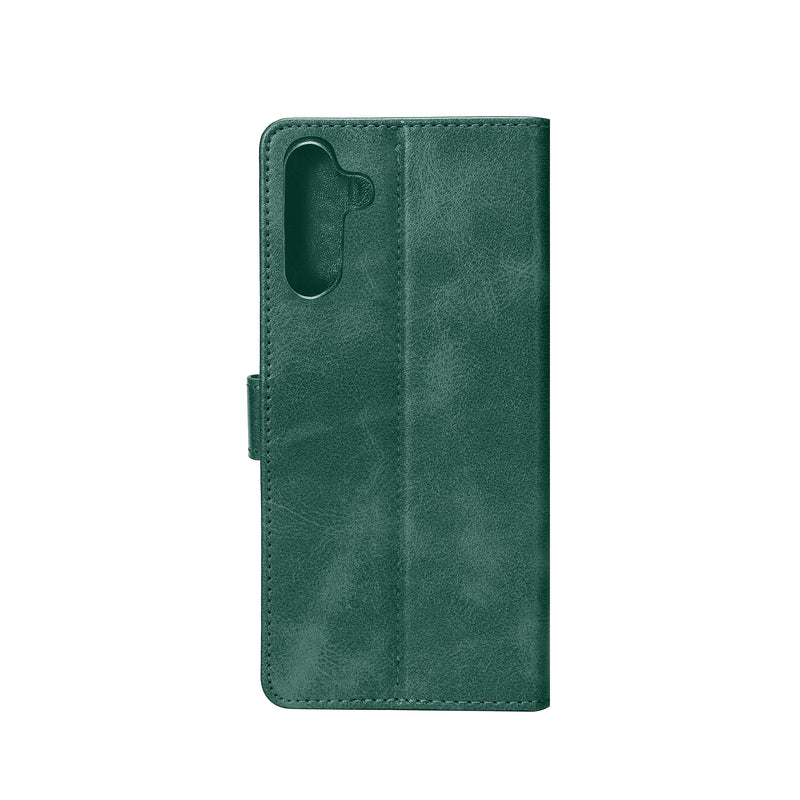 Rixus Bookcase For Samsung Galaxy A54 Dark Green