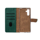 Rixus Bookcase For Samsung Galaxy A54 Dark Green