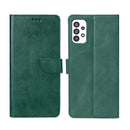 Rixus Bookcase For Samsung Galaxy A73 5G Dark Green