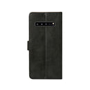Rixus Bookcase For Samsung Galaxy S10 Plus Black