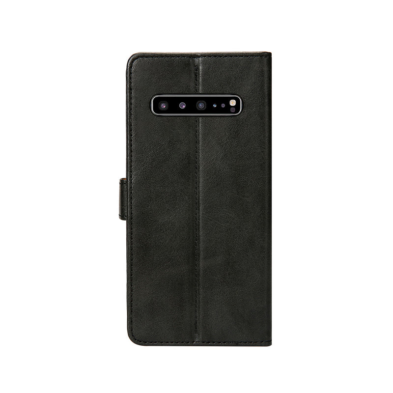 Rixus Bookcase For Samsung Galaxy S10 Plus Black