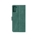 Rixus Bookcase For Samsung Galaxy S21 FE 5G Dark Green