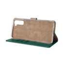 Rixus Bookcase For Samsung Galaxy S21 FE 5G Dark Green