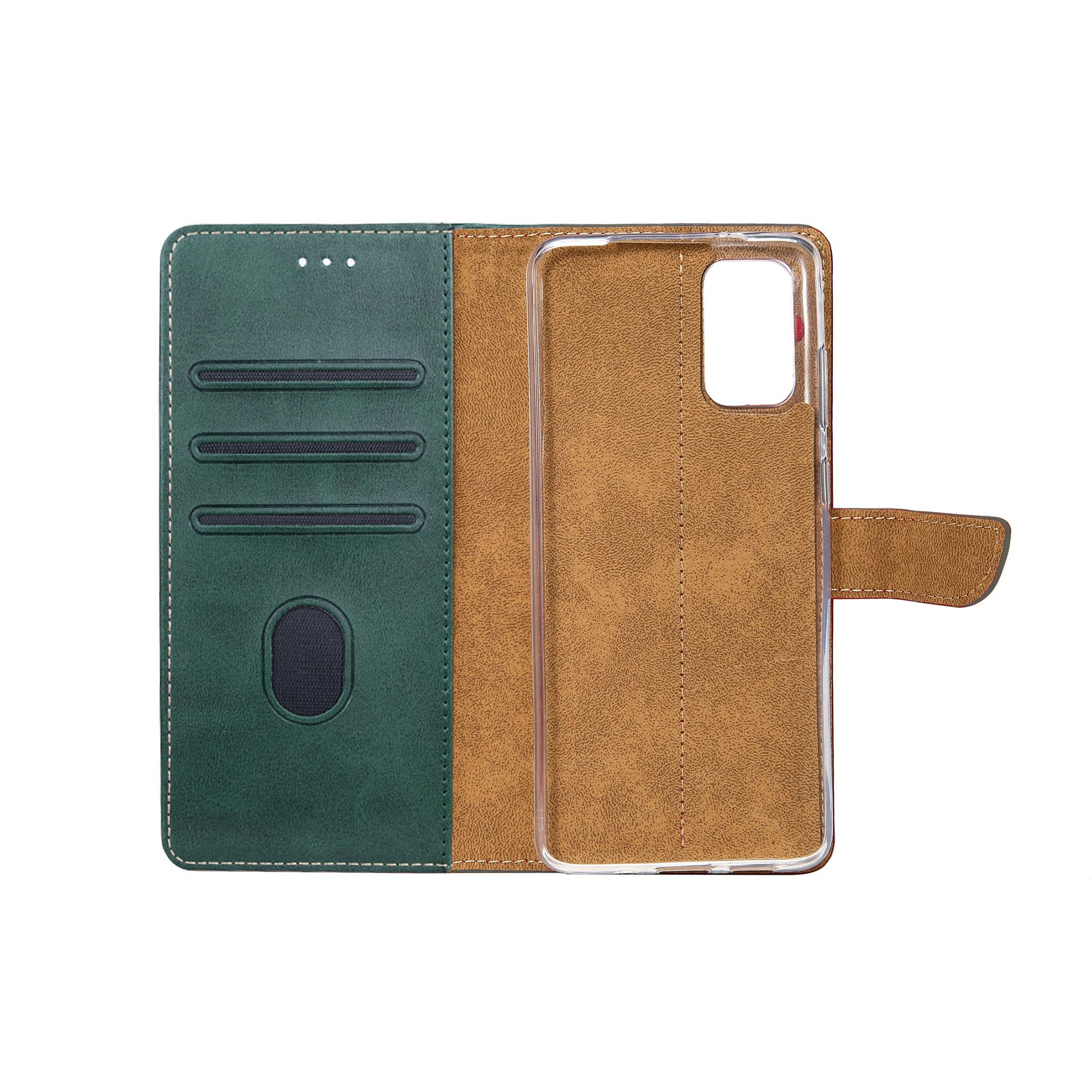 Rixus Bookcase For Samsung Galaxy S22 5G Dark Green