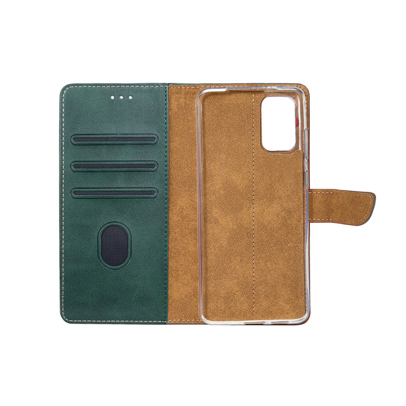 Rixus Bookcase For Samsung Galaxy S22 5G S901B Dark Green