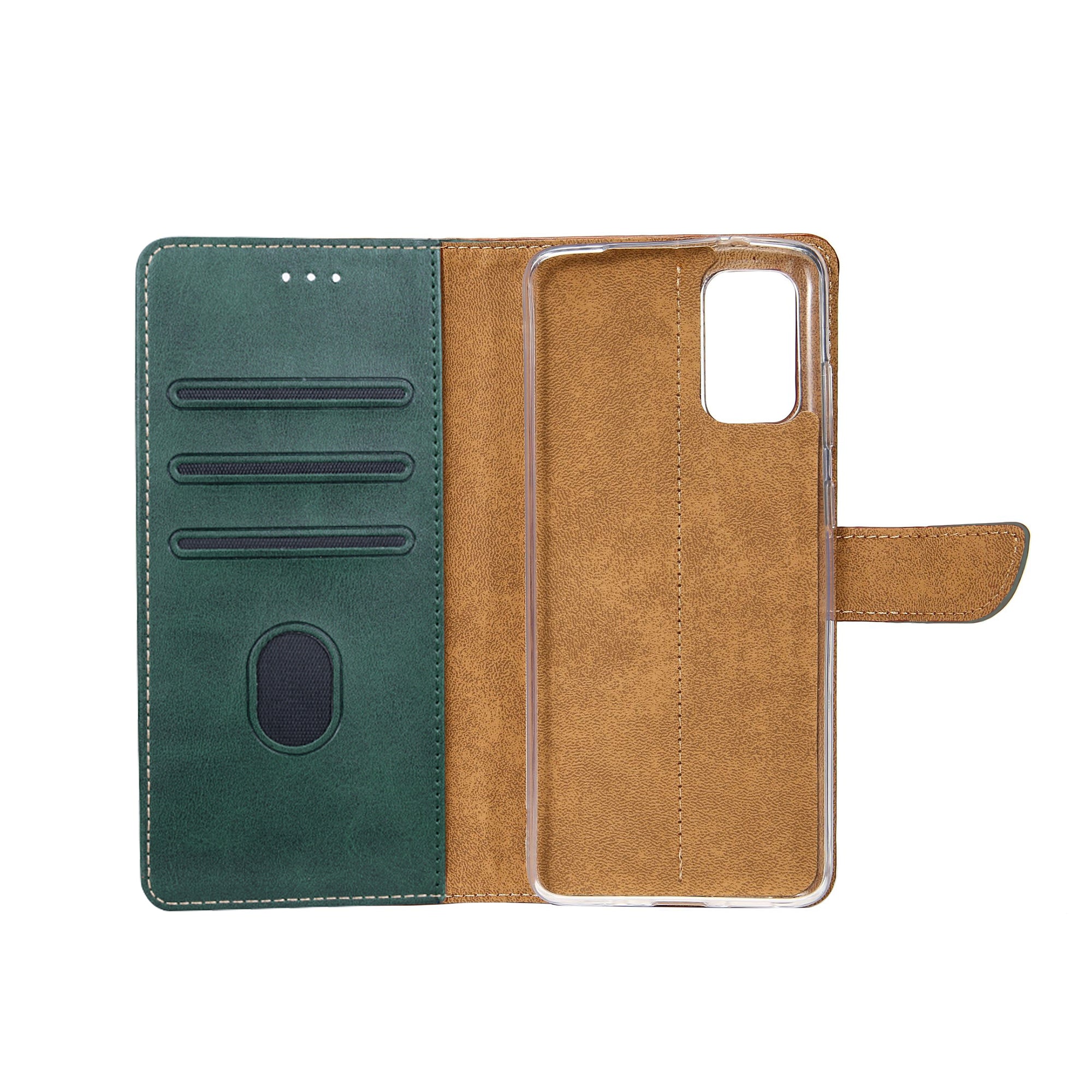 Rixus Bookcase For Samsung Galaxy S22 Plus 5G Dark Green