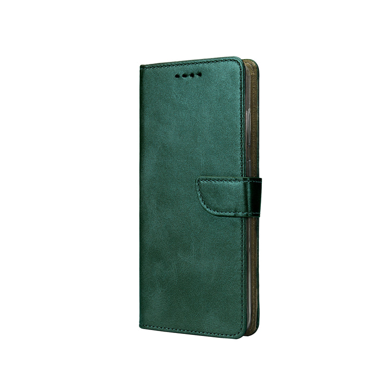 Rixus Bookcase For Samsung Galaxy S22 Ultra 5G S908B Dark Green