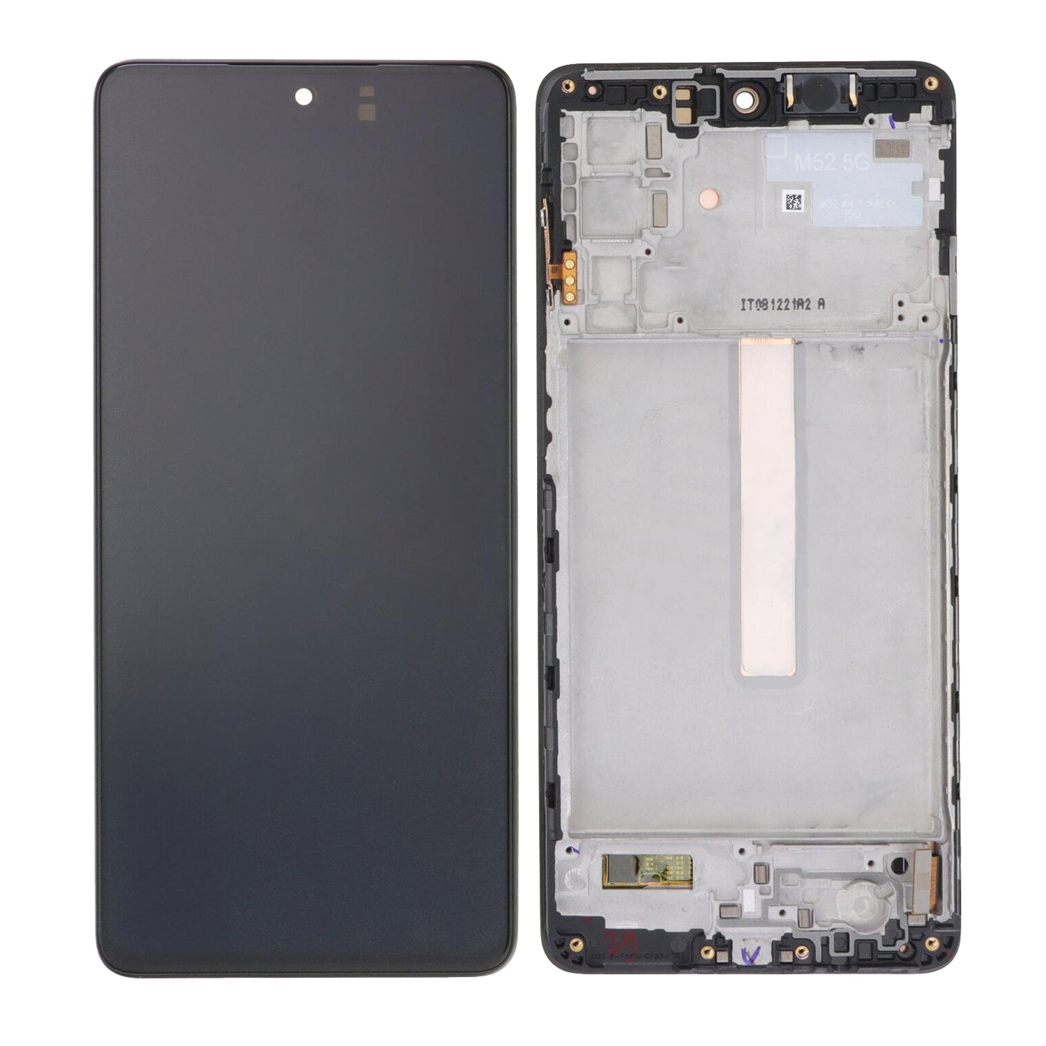 Samsung Galaxy M52 5G M526B Display And Digitizer With Frame Blazing Black Soft-OLED