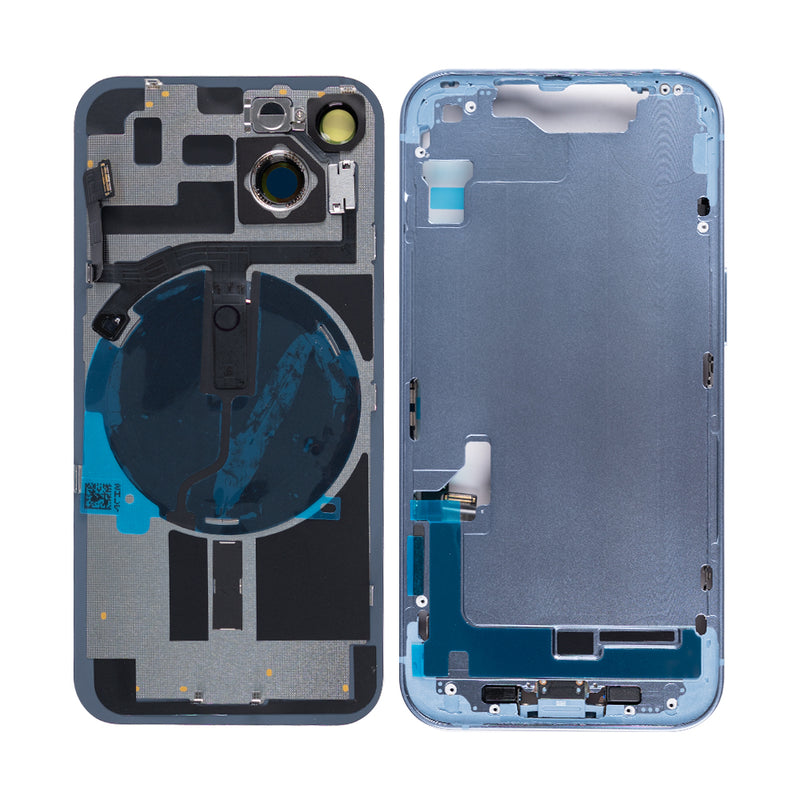 For iPhone 14 Complete Housing Incl. All Small Parts Without Battery And Back Camera Blue