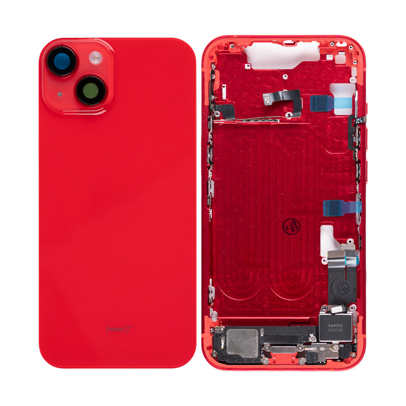 For iPhone 14 Complete Housing Incl. All Small Parts Without Battery And Back Camera Red