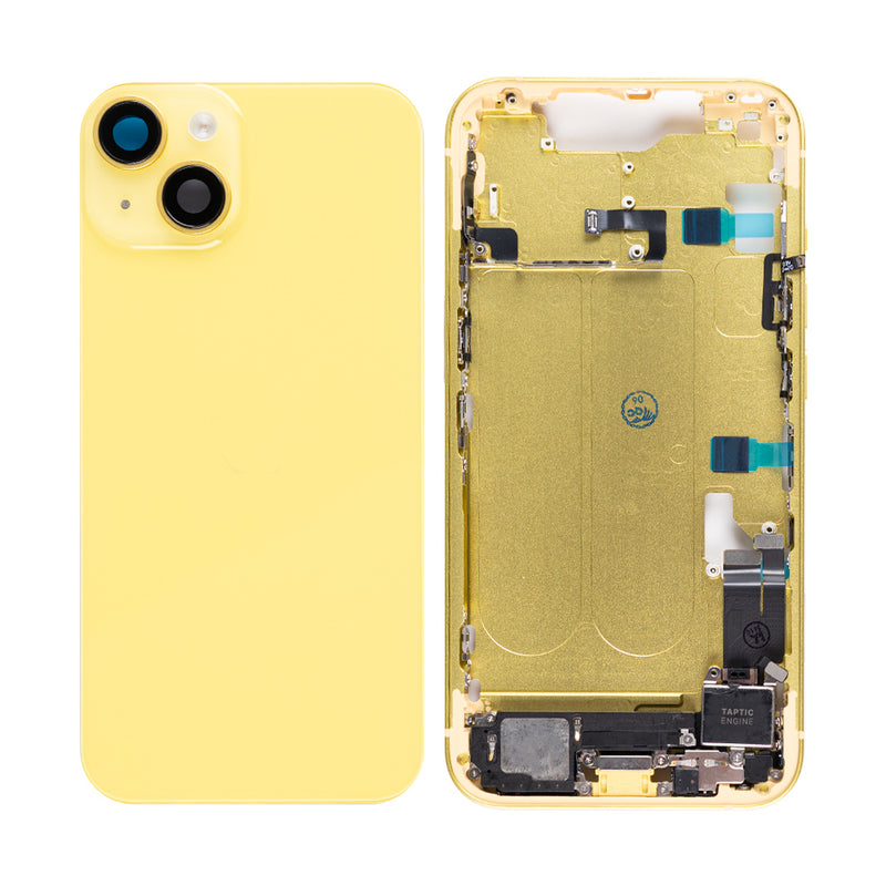 For iPhone 14 Complete Housing Incl. All Small Parts Without Battery And Back Camera Yellow