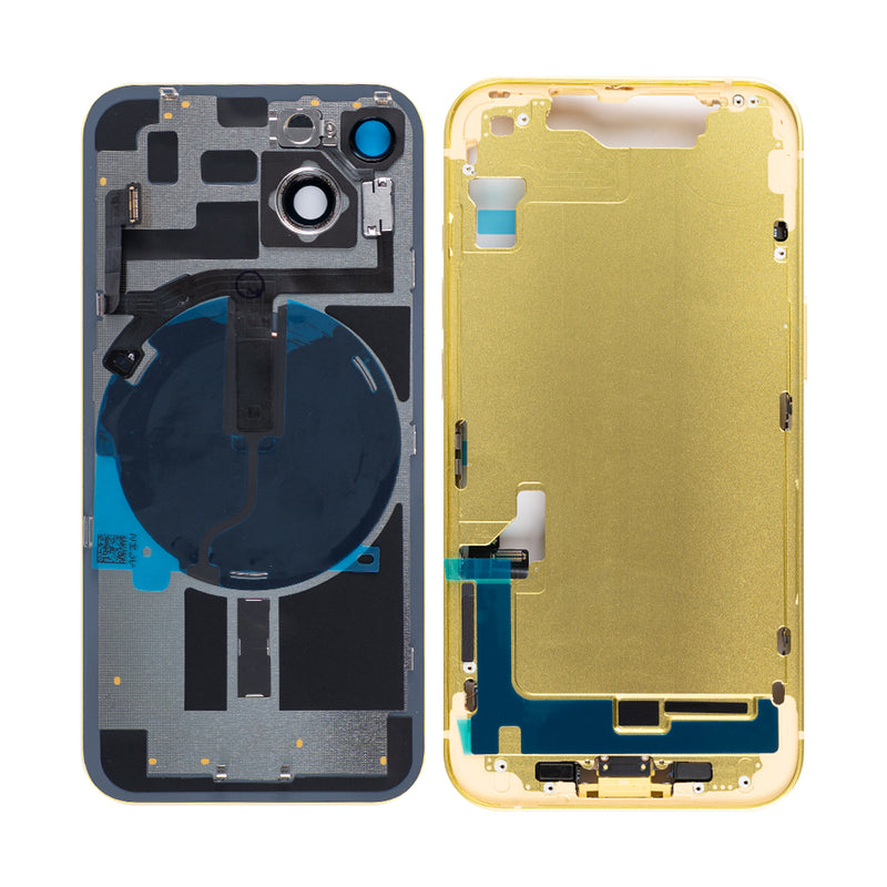 For iPhone 14 Complete Housing Incl. All Small Parts Without Battery And Back Camera Yellow