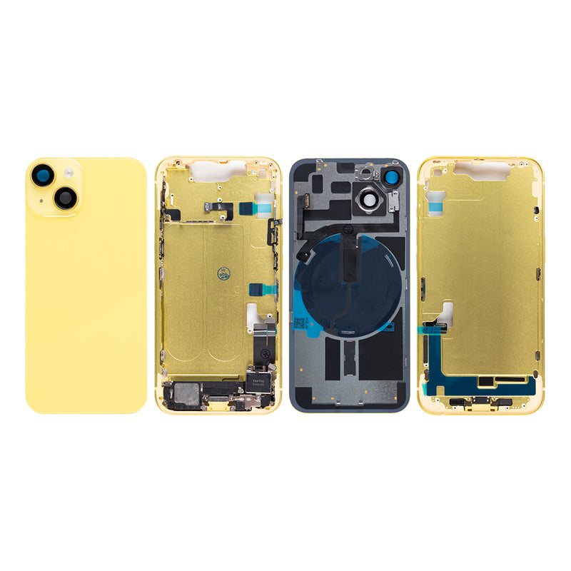 For iPhone 14 Complete Housing Incl. All Small Parts Without Battery And Back Camera Yellow