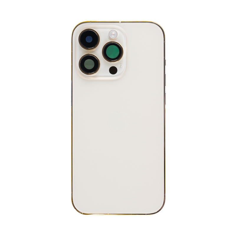 For iPhone 14 Pro Complete Housing Incl. All Small Parts Without Battery And Back Camera Gold