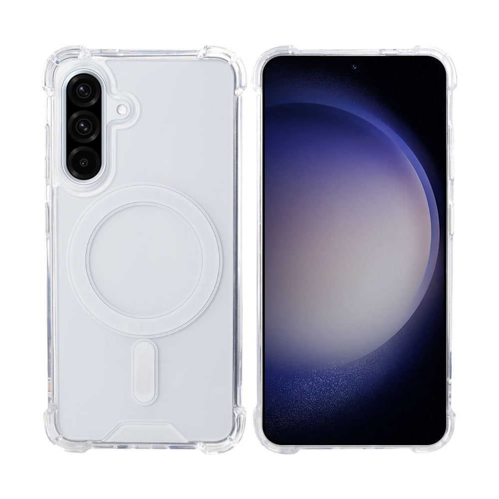 Rixus Anti-Burst Case With MagSafe Compatible For Samsung Galaxy A36, A37 Transparent