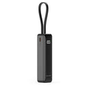 Rixus RXPB03B Digital Display Powerbank 5000mAh With USB-C Cable Built-in Black