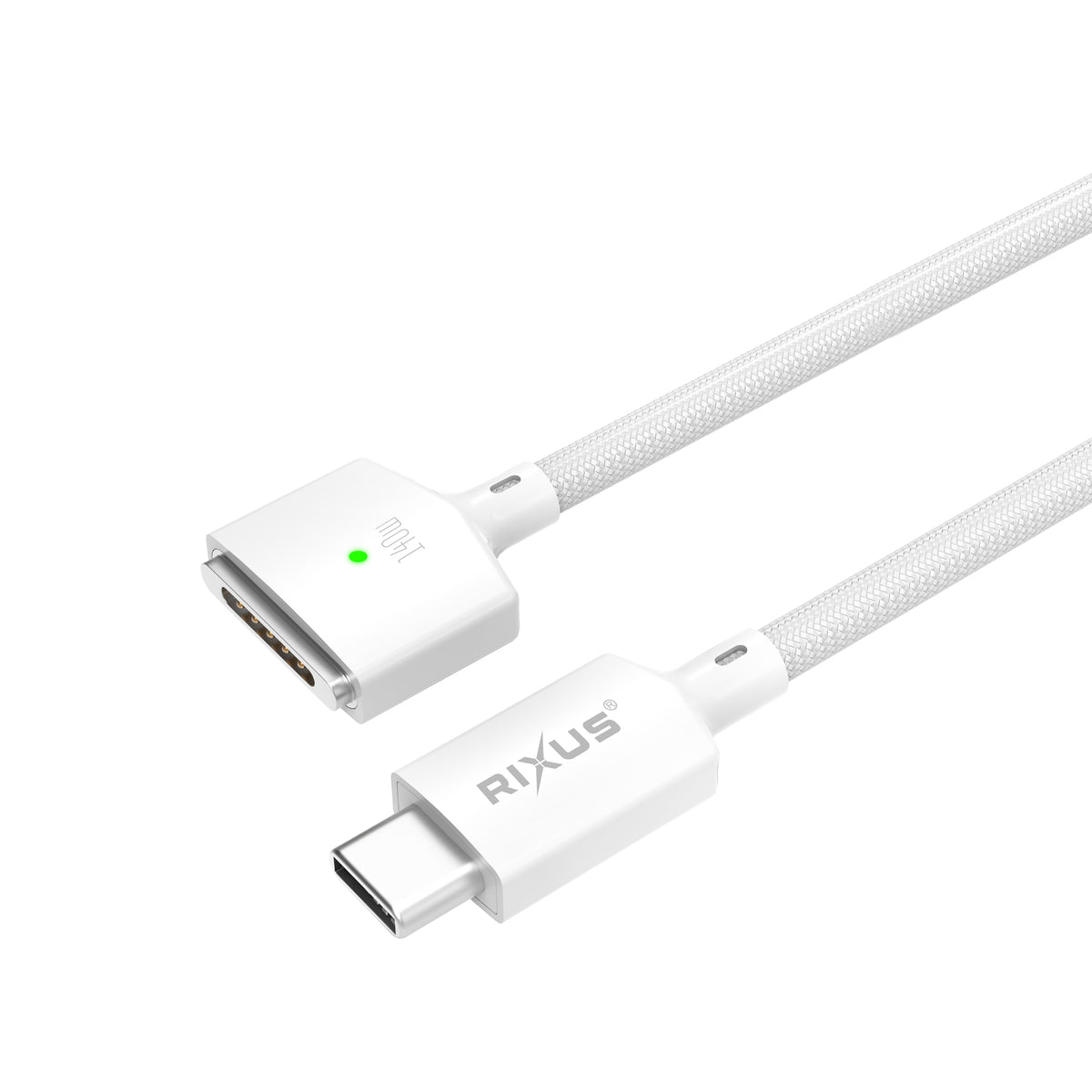 Rixus RXUC140 USB-C To MagSafe Compatible 3 Cable 140W White