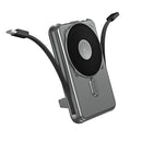 Rixus RXPB76B MagSafe Powerbank 10.000mAh With Built-in Cable Gray