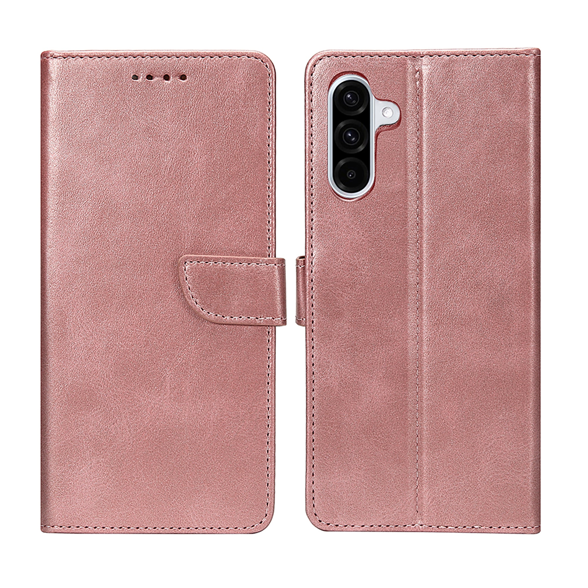 Rixus Bookcase For Samsung Galaxy A36, A37 Pink