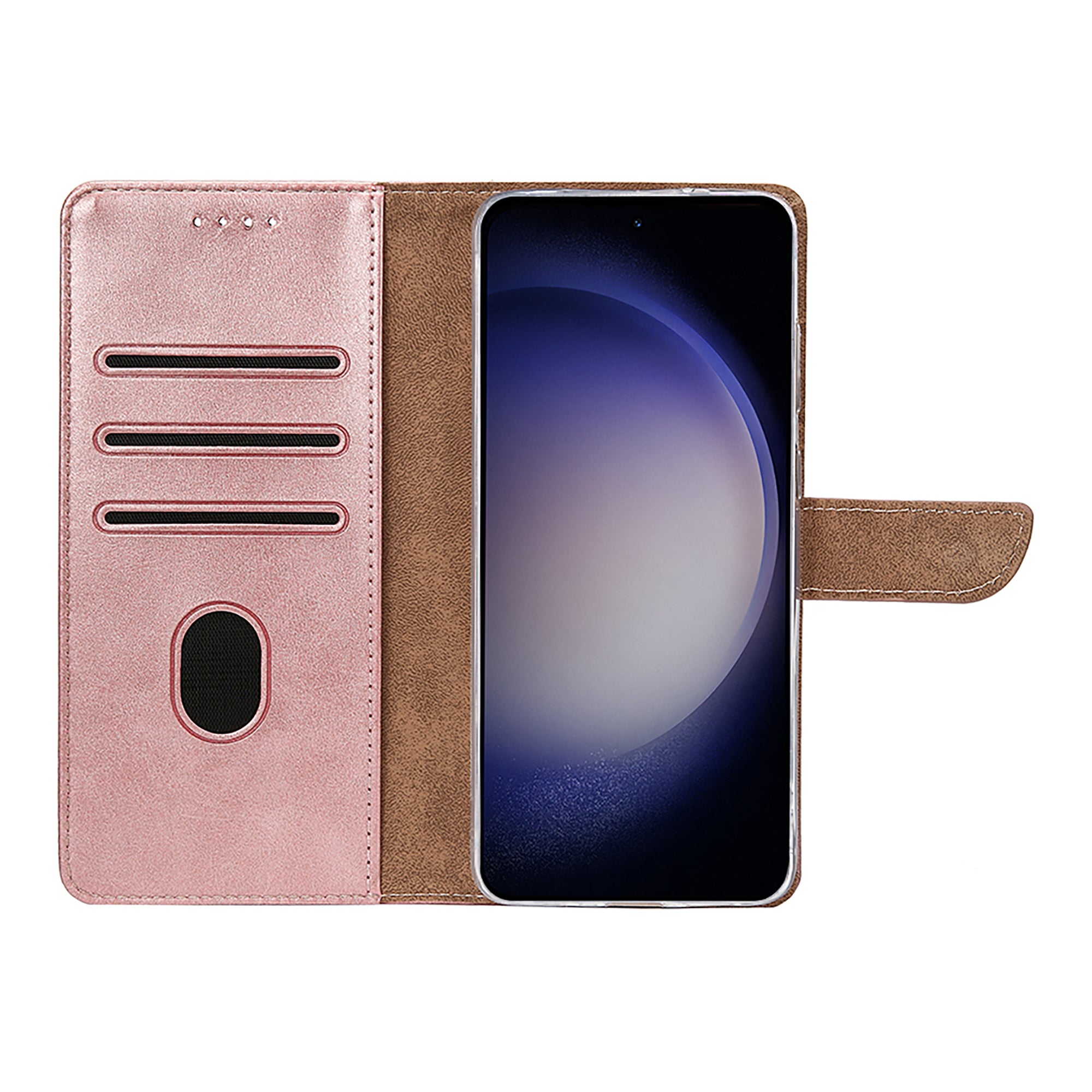 Rixus Bookcase For Samsung Galaxy A36, A37 Pink