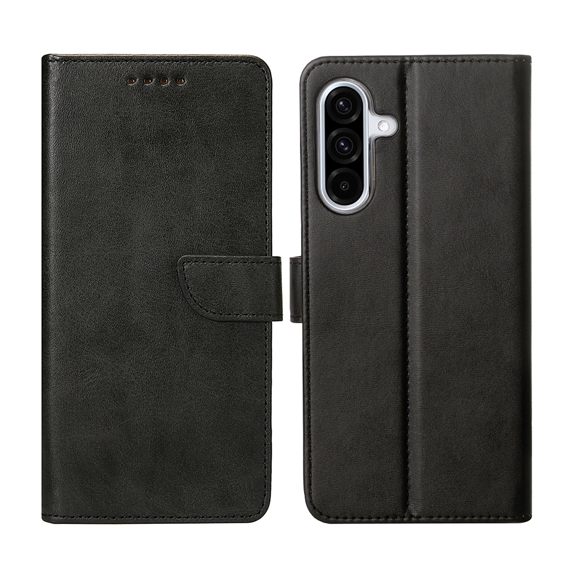 Rixus Bookcase For Samsung Galaxy A36, A37 Black