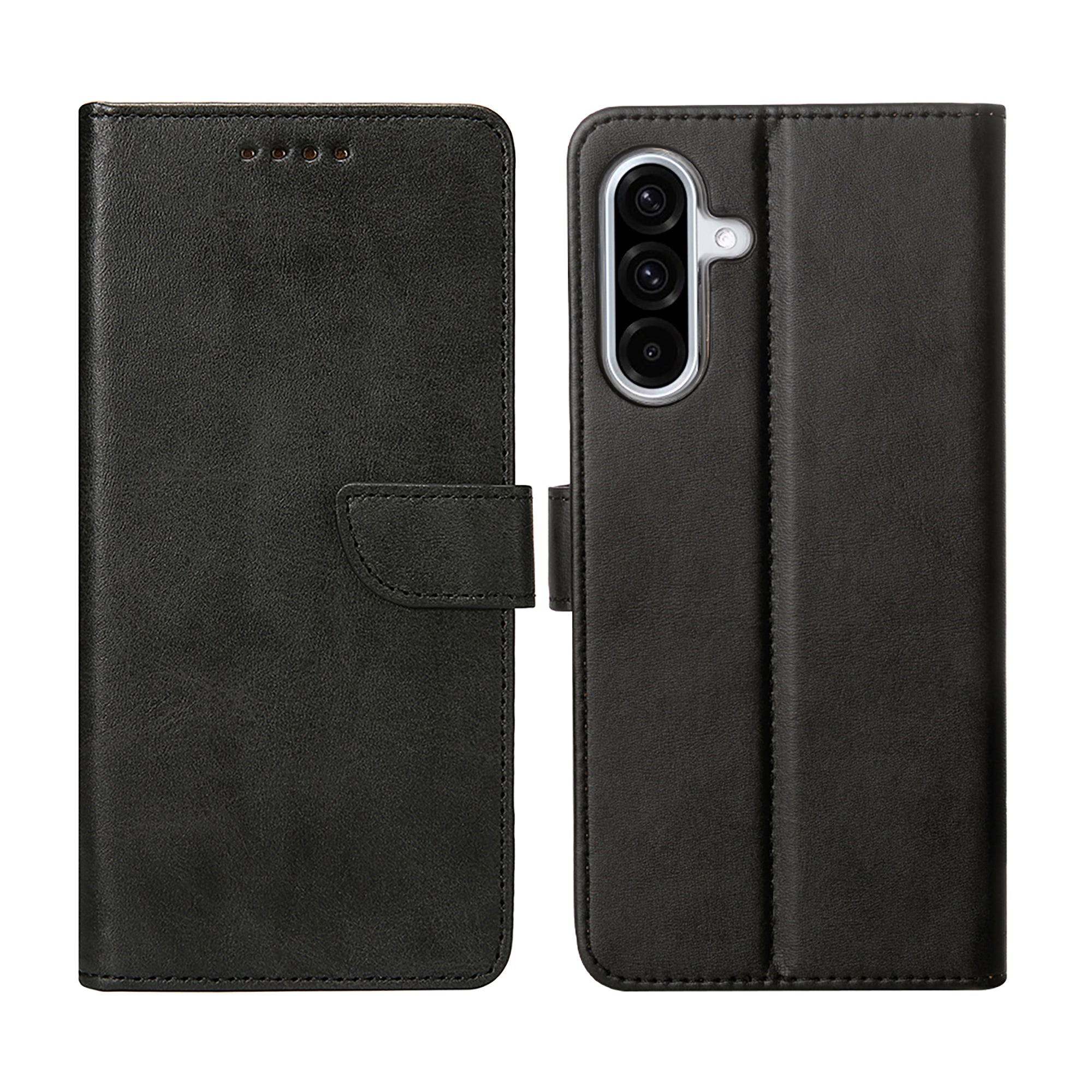 Rixus Bookcase For Samsung Galaxy A36, A37 Black