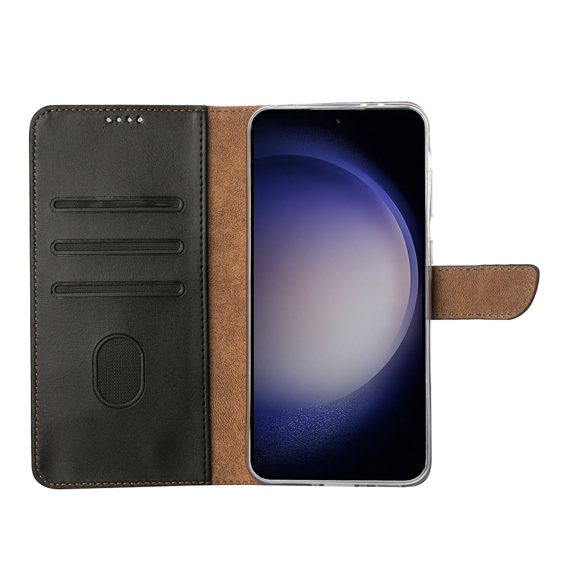 Rixus Bookcase For Samsung Galaxy A36, A37 Black