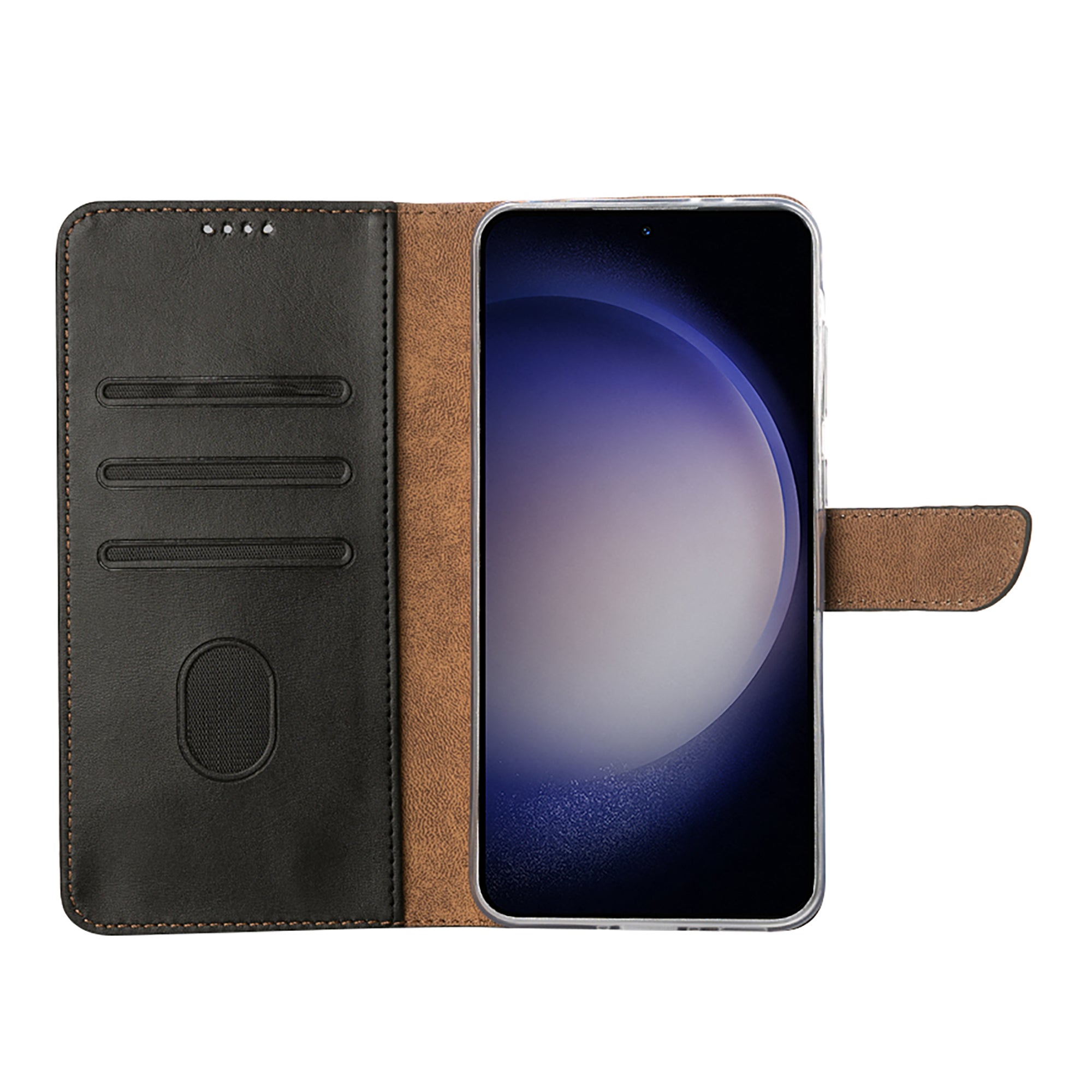 Rixus Bookcase For Samsung Galaxy A36, A37 Black