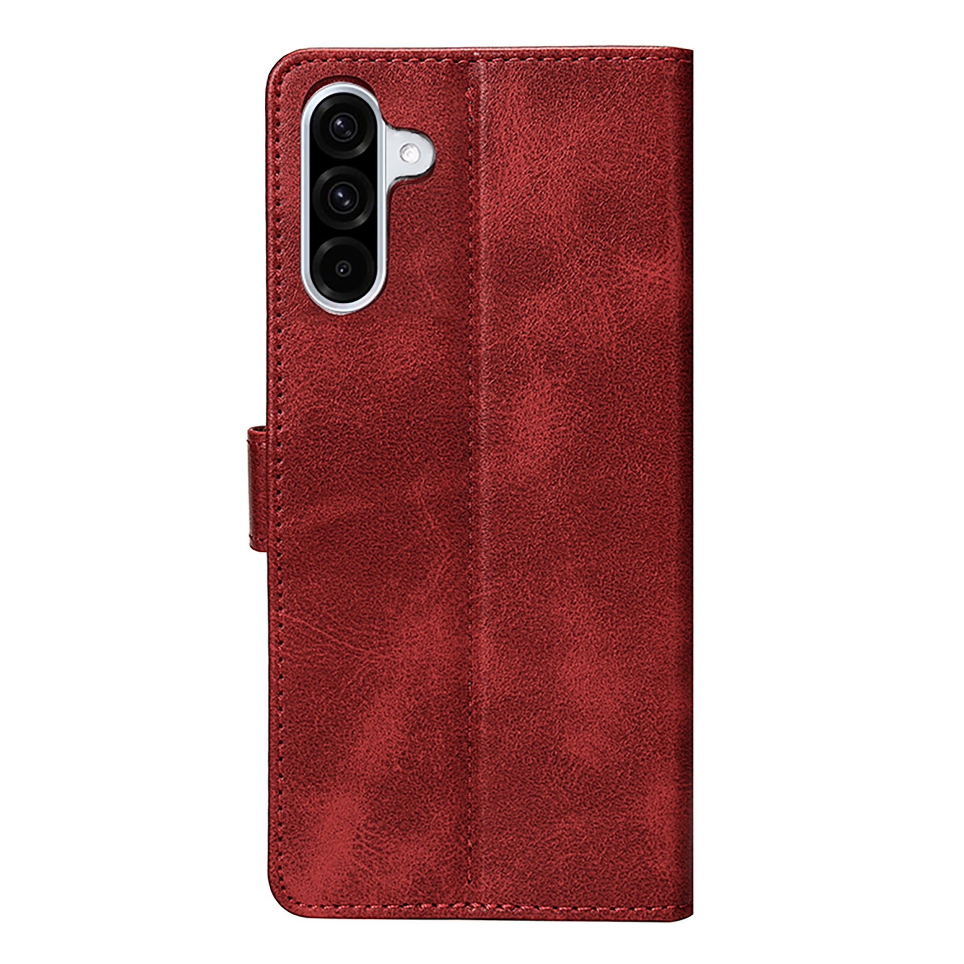 Rixus Bookcase For Samsung Galaxy A36, A37 Dark Red