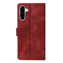 Rixus Bookcase For Samsung Galaxy A36, A37 Dark Red