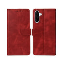 Rixus Bookcase For Samsung Galaxy A36 A366B Dark Red