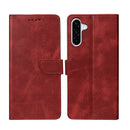Rixus Bookcase For Samsung Galaxy A36, A37 Dark Red