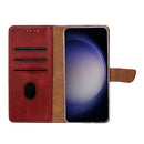 Rixus Bookcase For Samsung Galaxy A36, A37 Dark Red