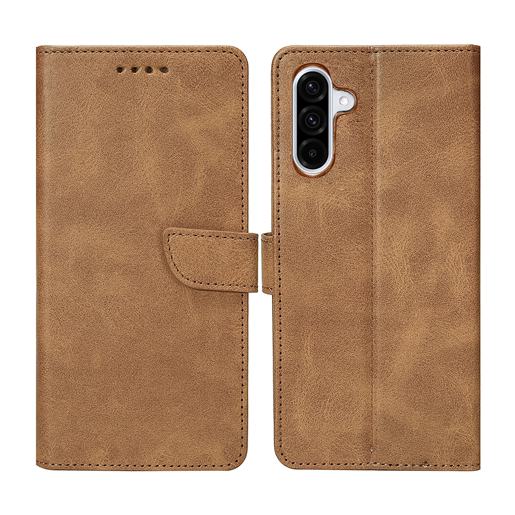 Rixus Bookcase For Samsung Galaxy A36, A37 Light Brown