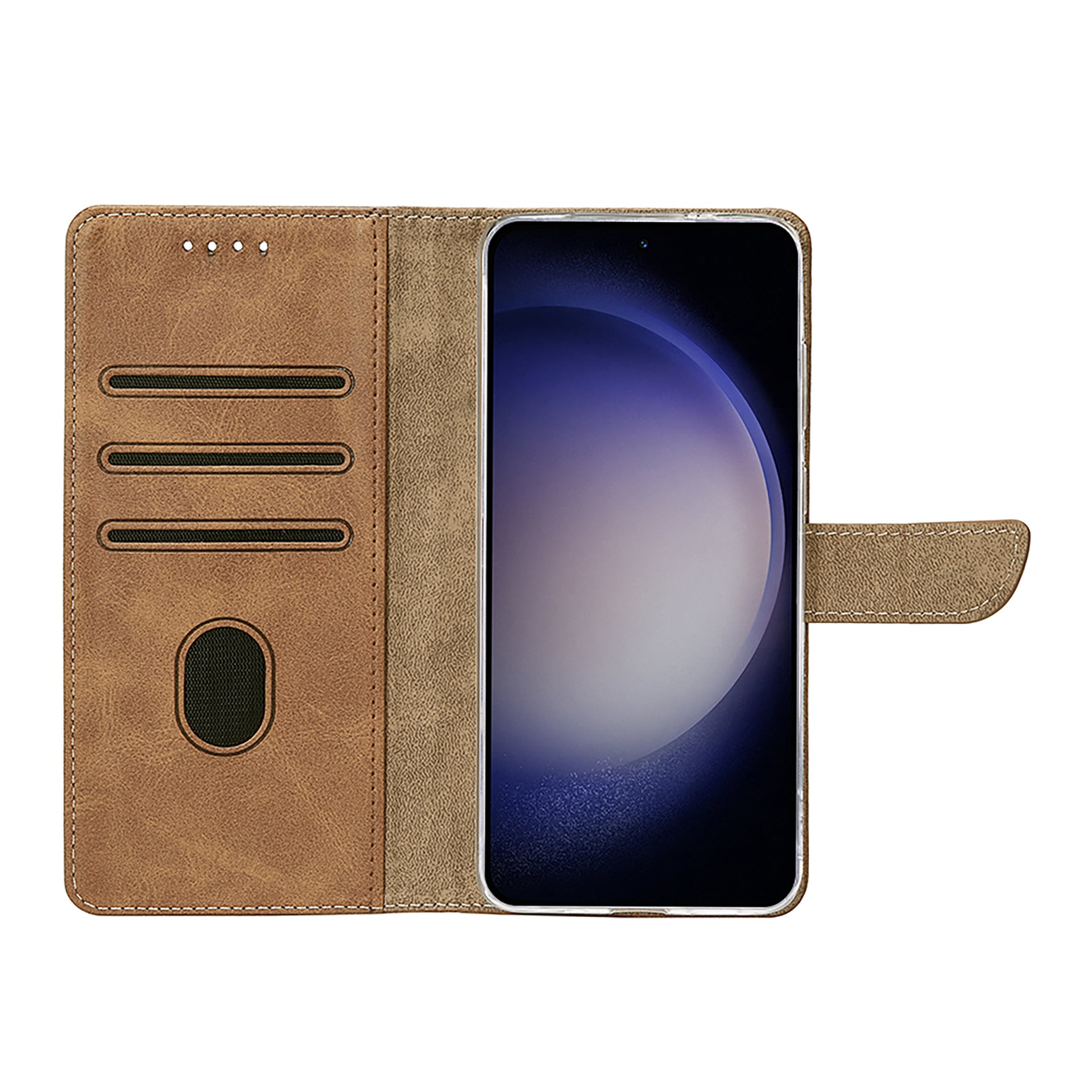 Rixus Bookcase For Samsung Galaxy A36, A37 Light Brown