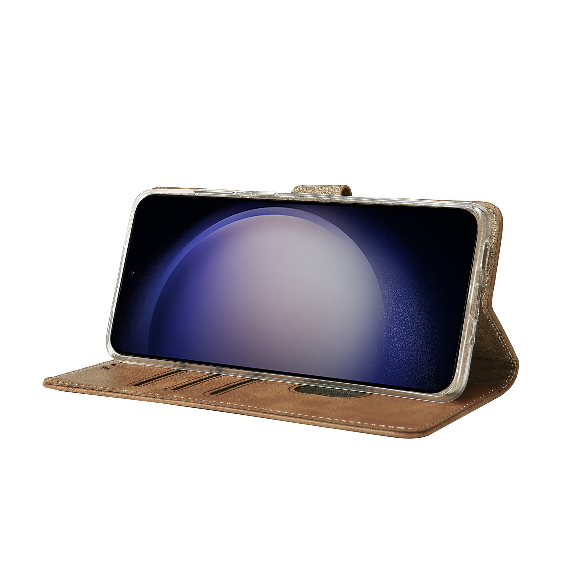 Rixus Bookcase For Samsung Galaxy A36, A37 Light Brown