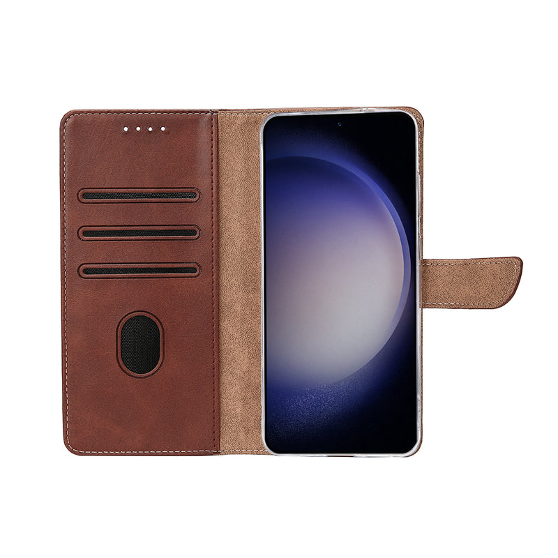 Rixus Bookcase For Samsung Galaxy A36 Brown
