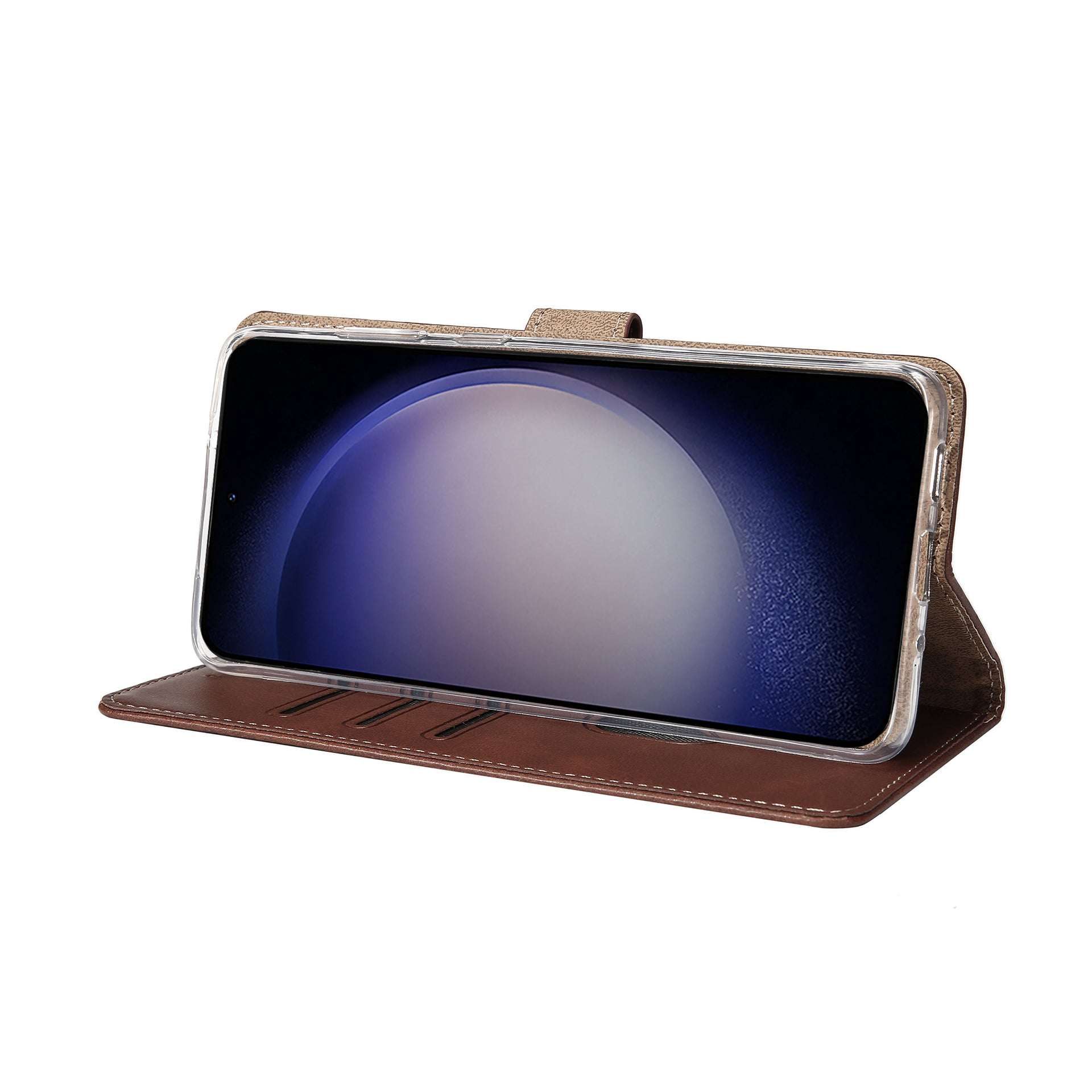 Rixus Bookcase For Samsung Galaxy A36, A37 Brown