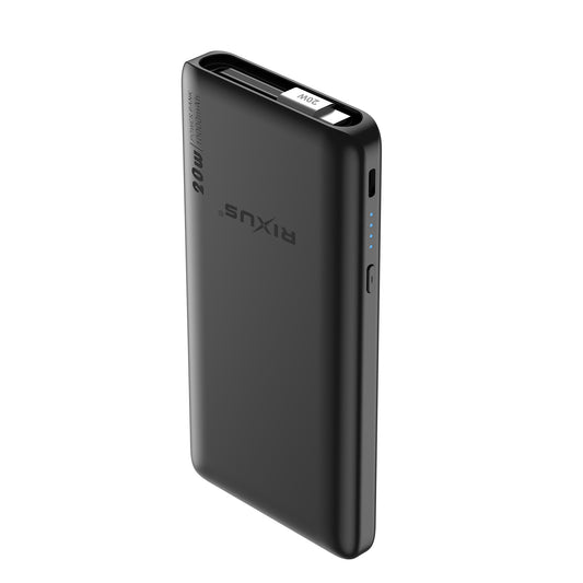 Rixus RXPB08 Powerbank With Built-in USB-C Cable 70cm 10000mAh 22.5W Black