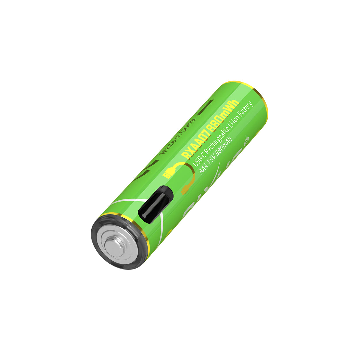 Rixus RXAA07 Rechargeable AAA Battery 880mWh With USB-C Cable 4-Pack
