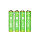 Rixus RXAA07 Rechargeable AAA Battery 880mWh With USB-C Cable 4-Pack