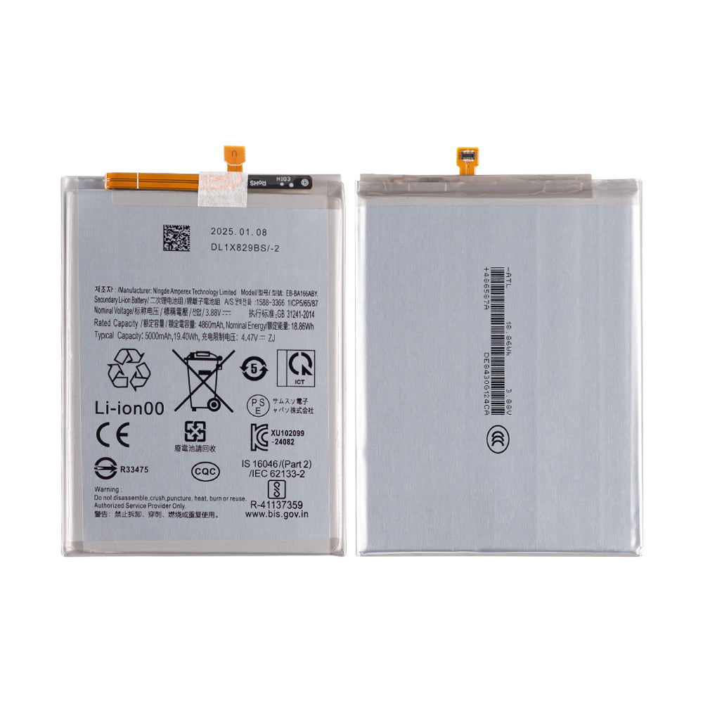Samsung Galaxy A16 4G A165F, A16 5G A166B, A17 4G A175F, A17 5G A176B, A27 A276B Battery EB-BA166ABY OEM