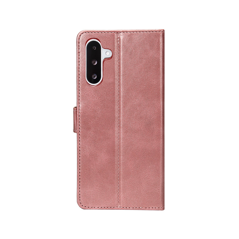 Rixus Bookcase For Samsung Galaxy A26, A17 Pink
