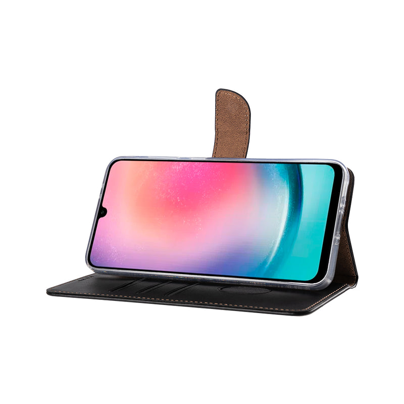 Rixus Bookcase For Samsung Galaxy A26, A17 Black