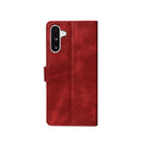 Rixus Bookcase For Samsung Galaxy A26, A17 Dark Red