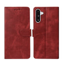 Rixus Bookcase For Samsung Galaxy A26, A17 Dark Red