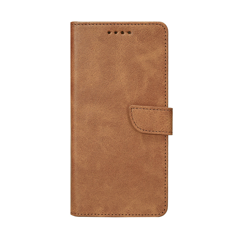 Rixus Bookcase For Samsung Galaxy A26, A17 Light Brown