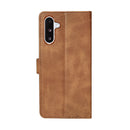 Rixus Bookcase For Samsung Galaxy A26, A17 Light Brown